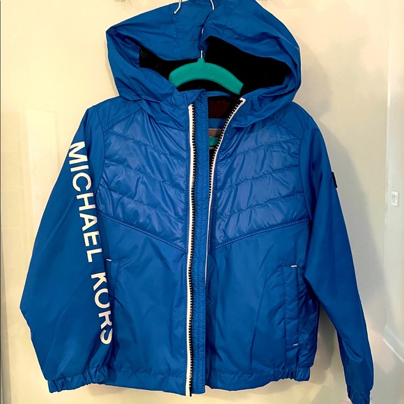 NWT! MICHAEL KORS 3T Cobalt Blue Transitional Jacket w/ Hood ( lightweight) - Picture 1 of 7